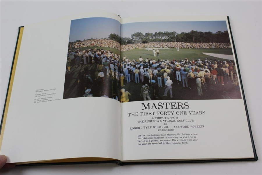 1978 Masters The First Forty One Years Tribute Book with Card