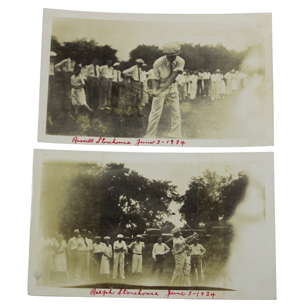 Two (2) Ralph & Russell Stonehouse Original 1934 Photos - Two (2) Ralph & Russell Stonehouse Original 1934 Photos - Hit First Shot in Masters History
