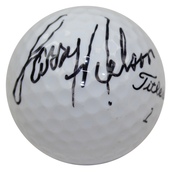 Larry Nelson Signed Titleist 1 Golf Ball JSA ALOA