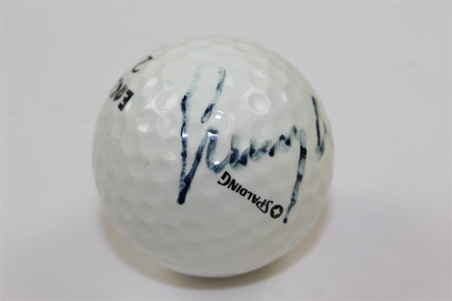 Lanny Wadkins Signed Spalding Eagle Logo Golf Ball JSA ALOA