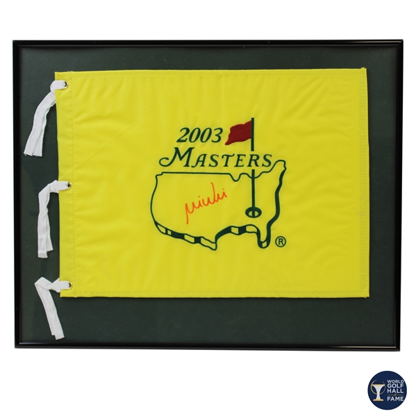 Mike Weir Signed 2003 Masters Embroidered Flag - World Golf Hall of Fame Collection JSA ALOA
