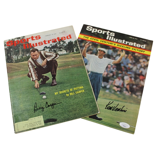 Ken Venturi Signed 1964 Sports Illustrated JSA #PP58221, And Billy Casper Signed 1961 Sports Illustrated JSA #PP58238
