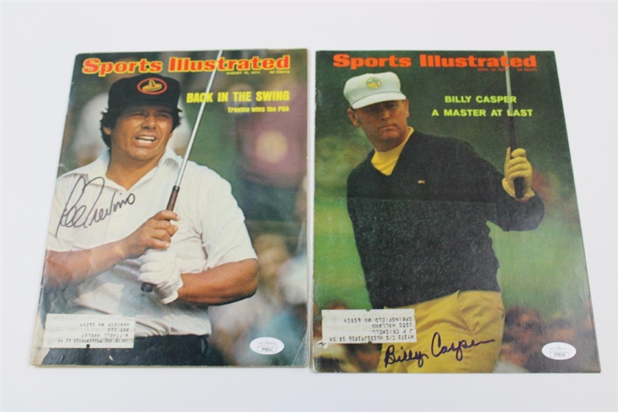 Billy Casper Signed 1970 Sports Illustrated JSA #PP58336, And Lee Trevino Signed 1974 Sports Illustrated JSA #PP58241