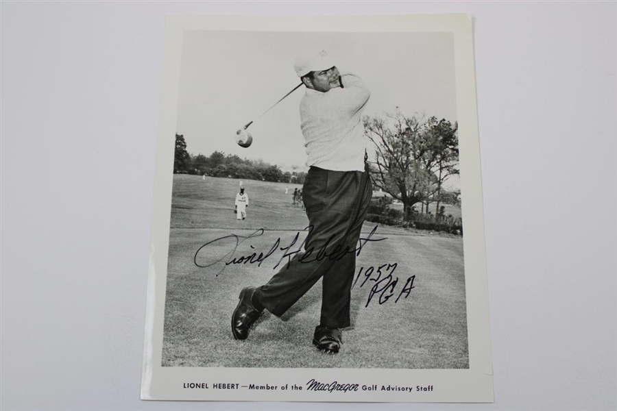 PGA Champions Lionel Hebert (x3) & Dow Finsterwald Signed 8x10 Photos JSA ALOA