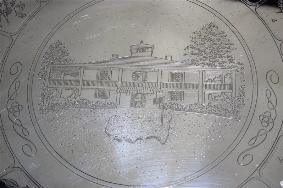 Augusta National Golf Club Sterling Silver Clubhouse with Hole Names Trivet in Box
