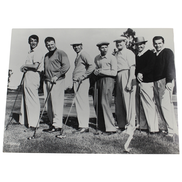 Ben Hogan, Sam Snead, Julius Boros, Jack Burke, & Byron Nelson B&W Photo with Dean Martin & Jerry Lewis
