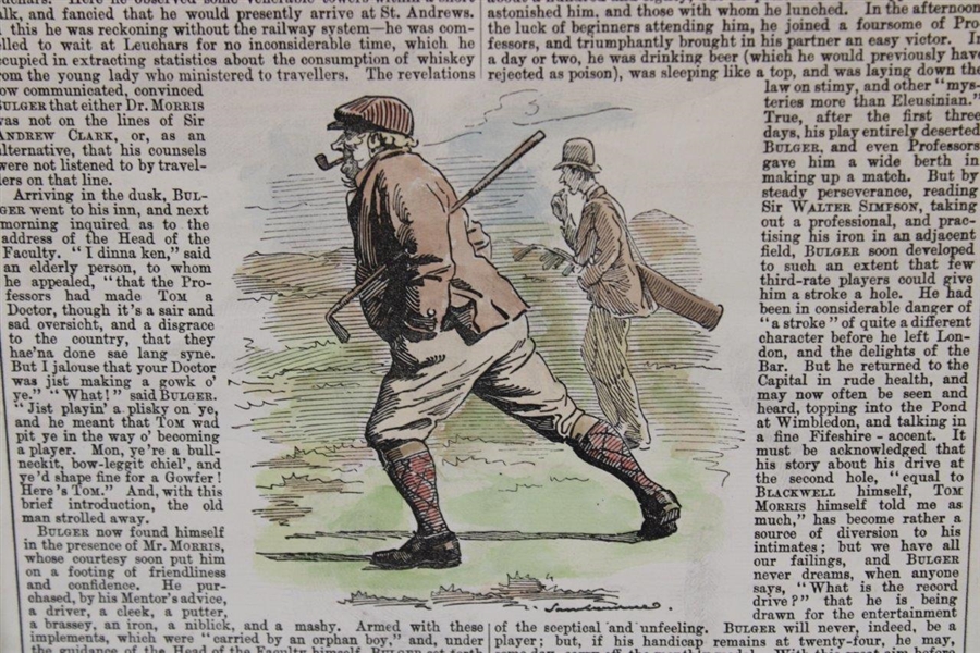 Hand-Coloured Punch Golf Cartoons - November 19, 1892 & 1903 - Matted