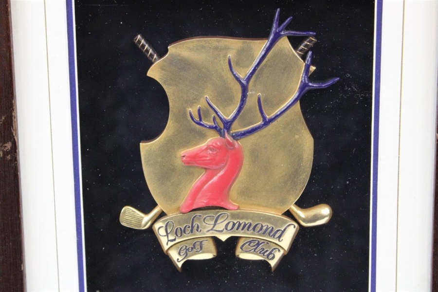 2004 Loch Lomond Golf Club The Rossdhu Invitational Flight Winners Plaque - Framed