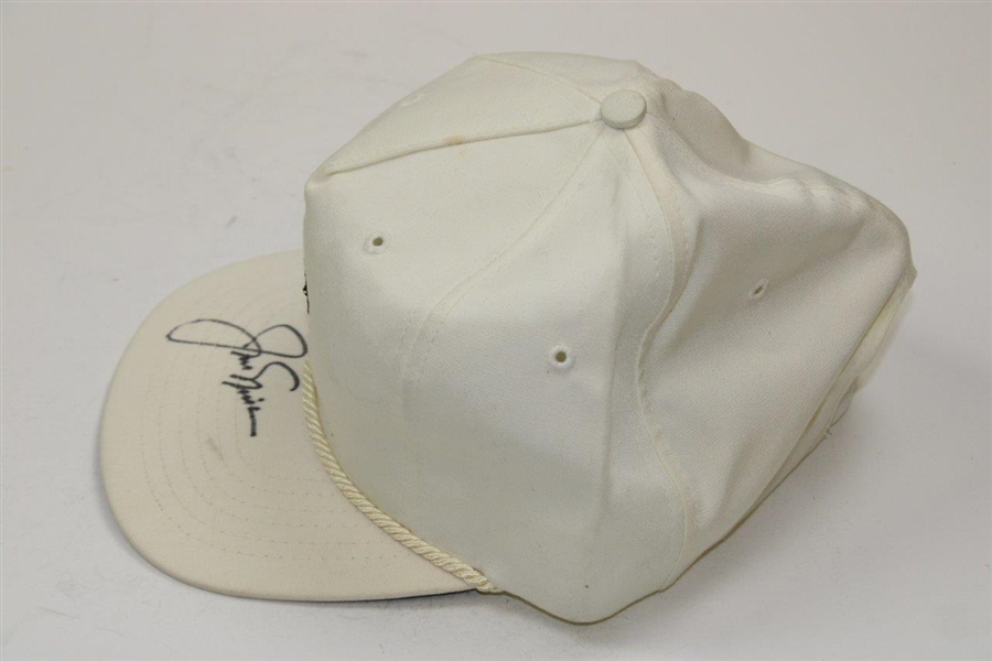 Jack Nicklaus Signed Classic White Golden Bear Hat JSA ALOA