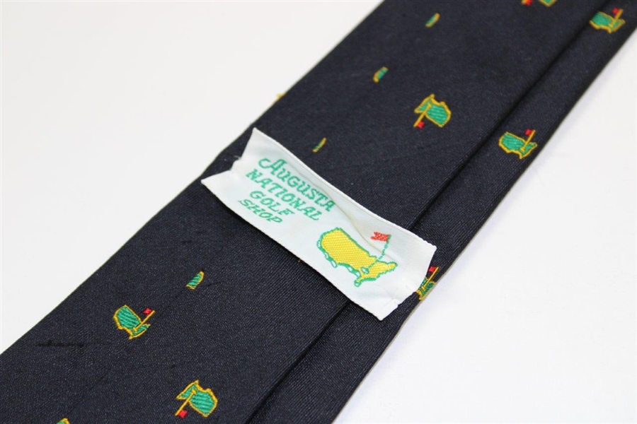 Classic Augusta National Golf Shop Silk Navy with Logos Neck Tie - Used