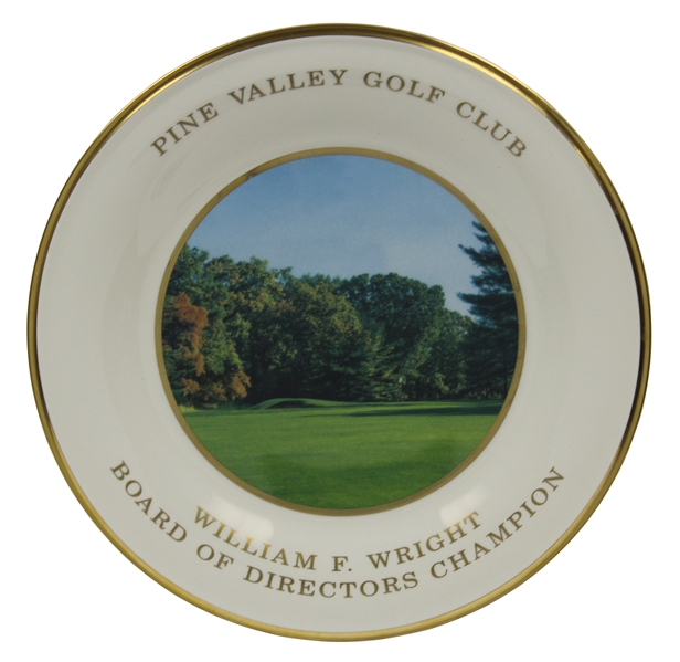 Pine Valley Golf Club Willaim F. Wright Board of Directors Champion Lenox Plate - 12th hole