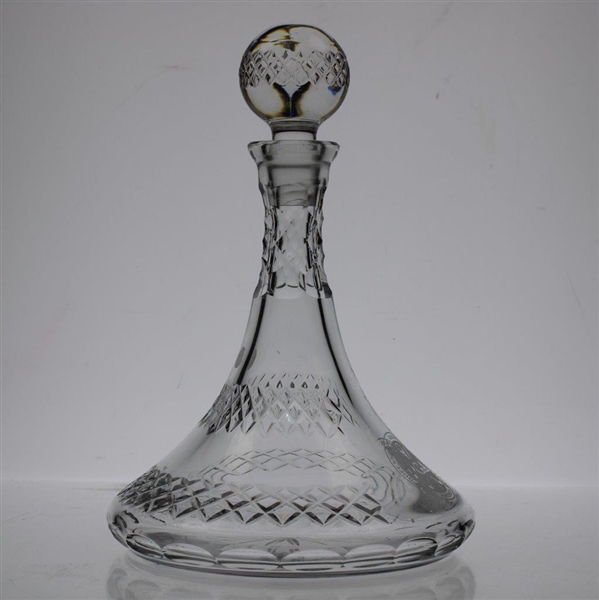 Professional Golfer's Association PGA Undated Cut Crystal Decanter with Stopper