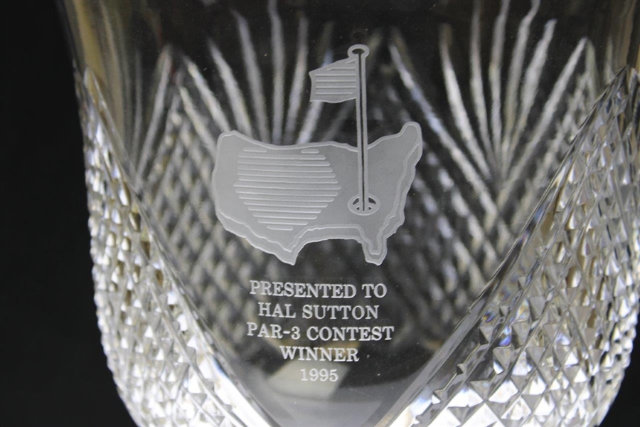 Hal Sutton's 1995 Masters Tournament Par-3 Contest Winner Glass Trophy Bowl
