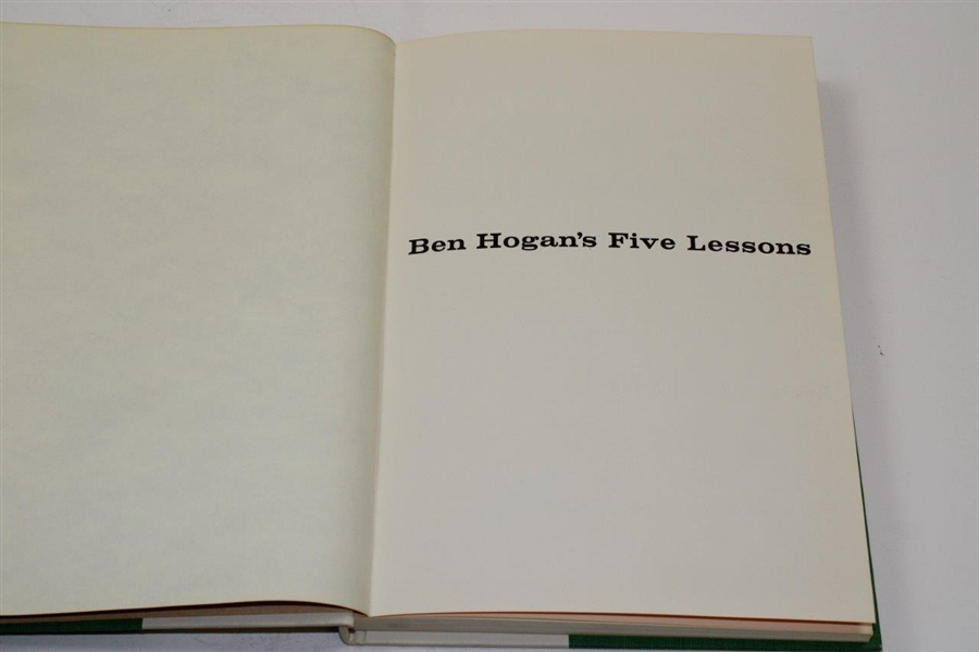 Ben Hogan Signed & Inscribed 1957 'Five Lessons' Book JSA ALOA