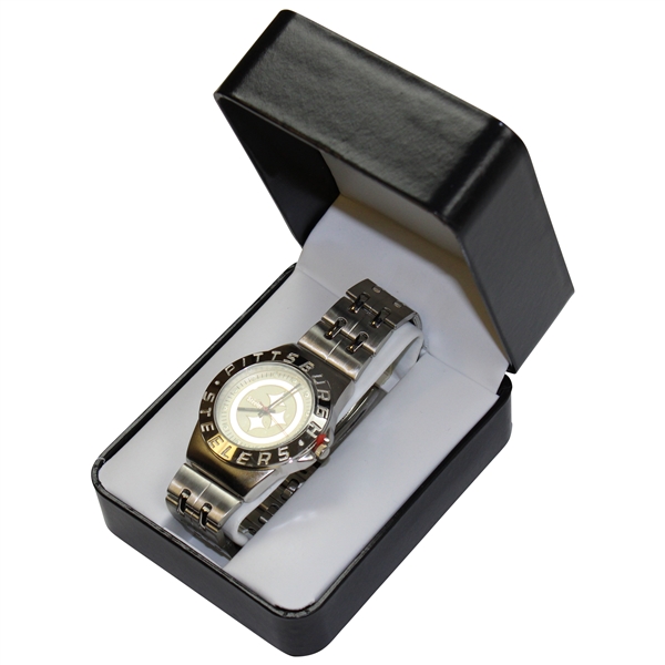 Game Time Stainless Steel Pittsburgh Steelers Watch in Original Case