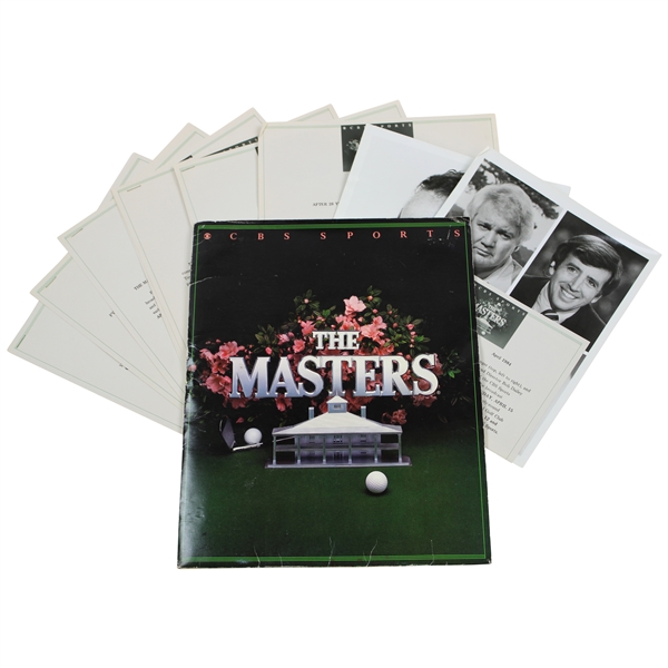 1984 The Masters CBS Sports/Media Guide with Paperwork, Photos, & other
