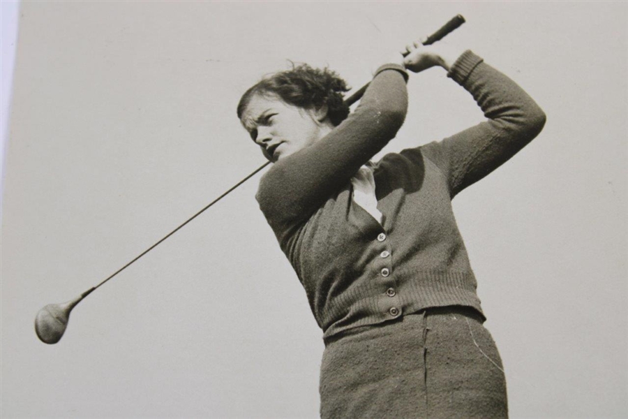 Pam Barton Post-Swing 'Reaches the U.S. Final' 3/10/1936 Wire Photo