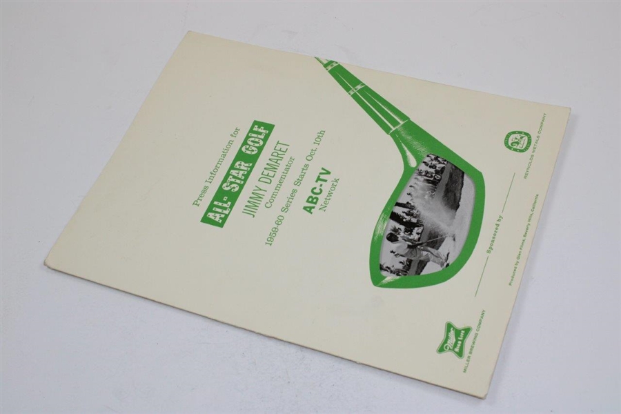 1959-60 All-Star Golf ABC-TV Press Info. Booklet with Photos & other- Jimmy Demaret Commentator