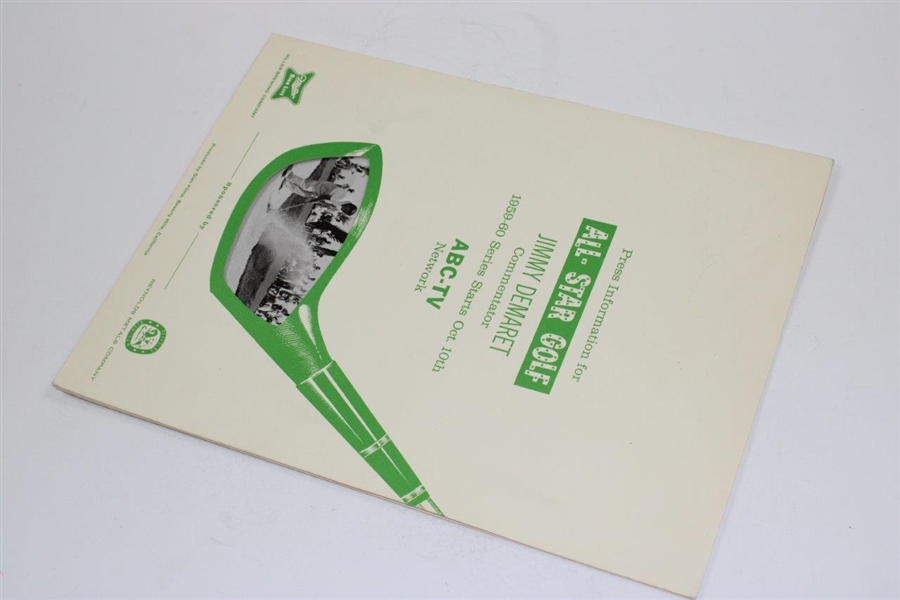 1959-60 All-Star Golf ABC-TV Press Info. Booklet with Photos & other- Jimmy Demaret Commentator