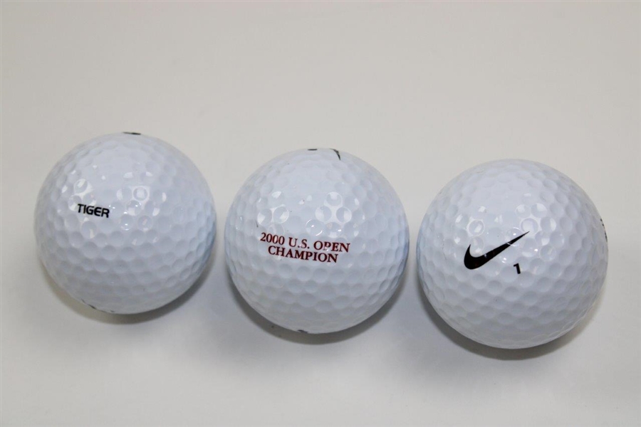 Tiger Woods Collector Series Commemorative Dozen Golf Ball Tins - 2000 Us Open & OPEN Championship