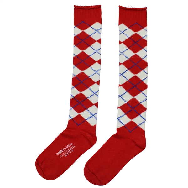 Payne Stewart's Personal Tournament Worn Argyle 'Patriots' Socks - Red, White, & Blue
