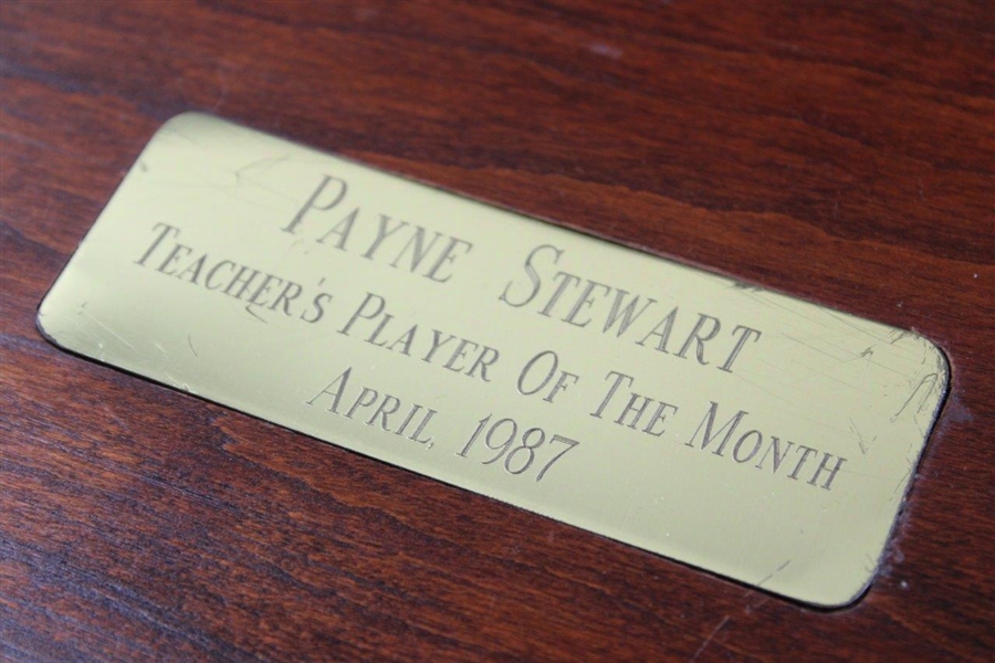 Payne Stewart's Personal 'Payne Stewart 1987 Teachers Player of The Month Award Box