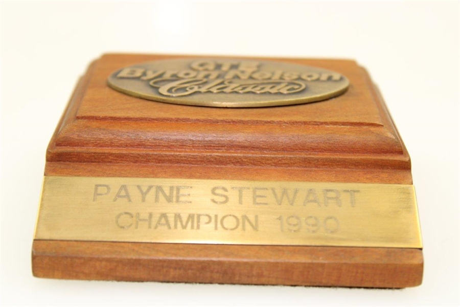 Champion Payne Stewart's Personal 1990 GTE Byron Nelson Classic Champion Award