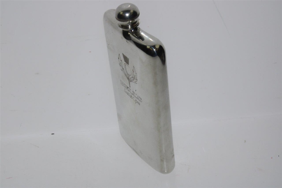 Payne Stewart's Personal 1993 Bell's Scottish Open Commemorative Pewter Flask