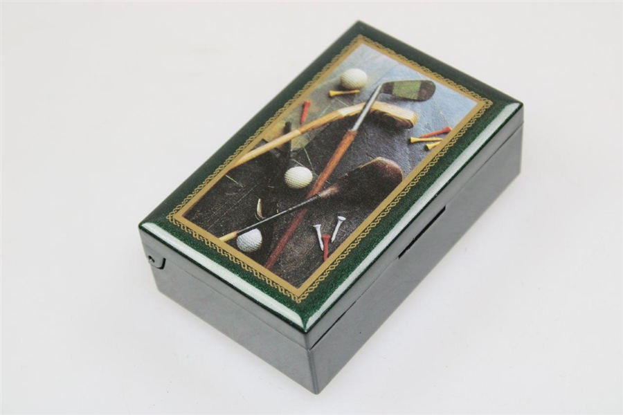 Payne Stewart's Personal Sommolier Art of Wine Golf Themed Pewter/Cork Wine Stopper in Box
