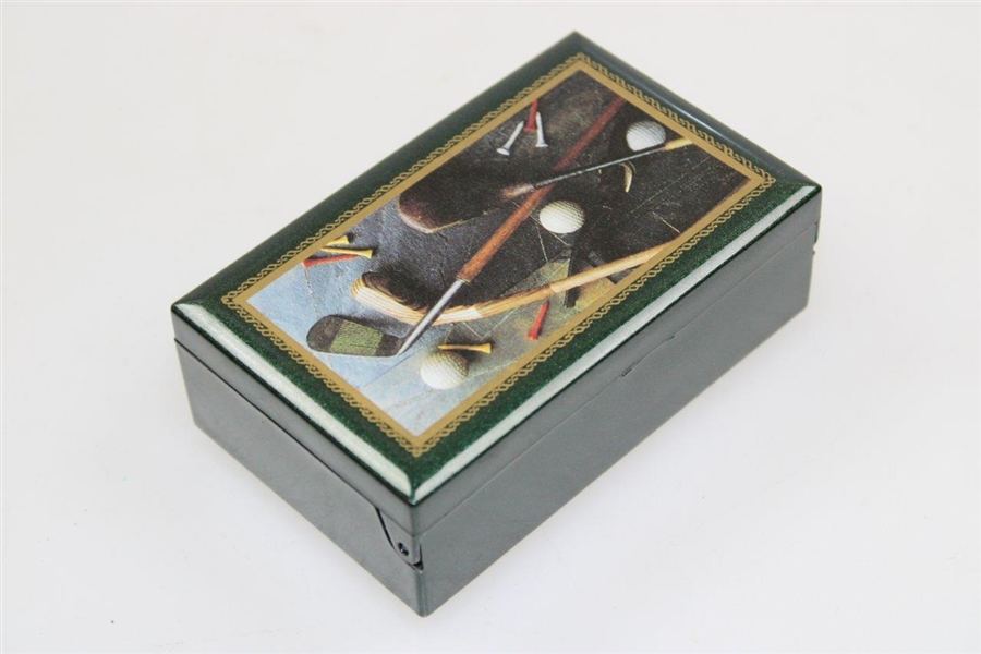 Payne Stewart's Personal Sommolier Art of Wine Golf Themed Pewter/Cork Wine Stopper in Box