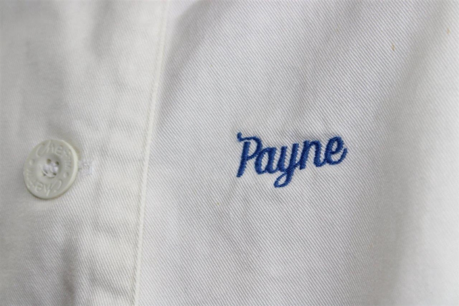 Payne Stewart's Personal Augusta, Georgia Masters Week Dinner Used White Chef Coat Payne - Unique Item