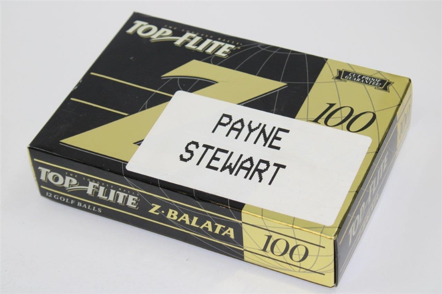 Payne Stewart's Personal Dozen P.S Logo Top-Flite Z Balata 100 Golf Balls in Original Box & Sleeves