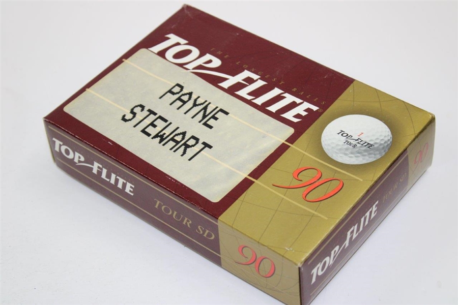 Payne Stewart's Personal Dozen P.S. Logo Top-Flite Tour SD 90 Golf Balls - Some Marked Used & Judged Best/Worst