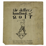 Original The Duffers Handbook of Golf Pen & Ink Cover Artwork by Clare Briggs for 1926 Book - Grantland Rice Author - Wow!