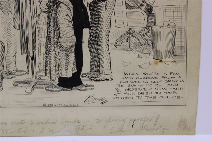 Original Clare Briggs Pen & Ink 'That Guiltiest Feeling' Cartoon For New York Tribune - February 8, 1929