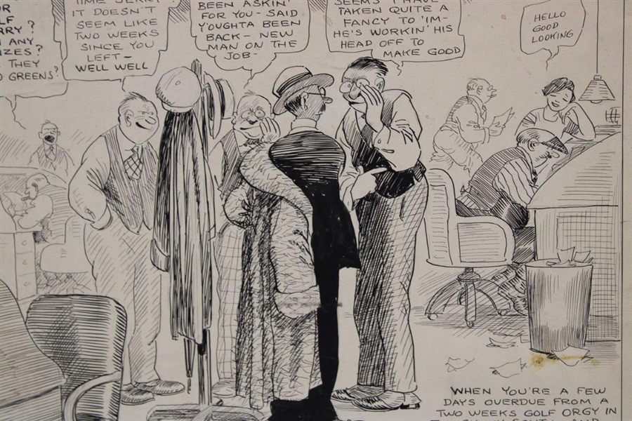 Original Clare Briggs Pen & Ink 'That Guiltiest Feeling' Cartoon For New York Tribune - February 8, 1929