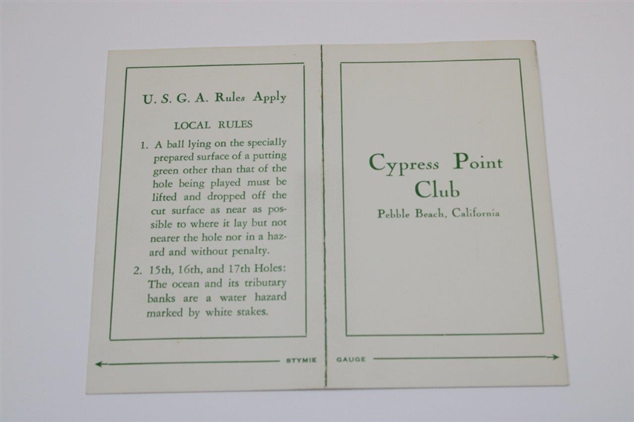 Henry Puget (Cypress Point Pro) Signed Handwritten April 1942 Letter with Scorecards - Babe at Cypress JSA ALOA