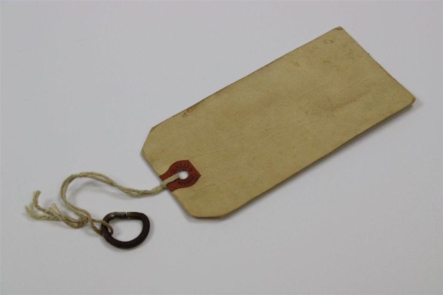 Mrs. Mildred 'Babe' Zaharias Personal Bag Tag with Torn Sleeve of Wilson Staff Golf Balls - with Letter