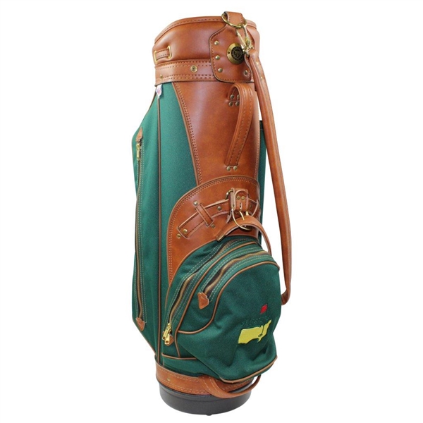 Classic Green Canvas & Leather Masters Logo Hot-Z Full Size Golf Bag