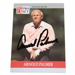 Arnold Palmer Signed 1990 Senior PGA Tour Pro-Set Golf Card JSA ALOA