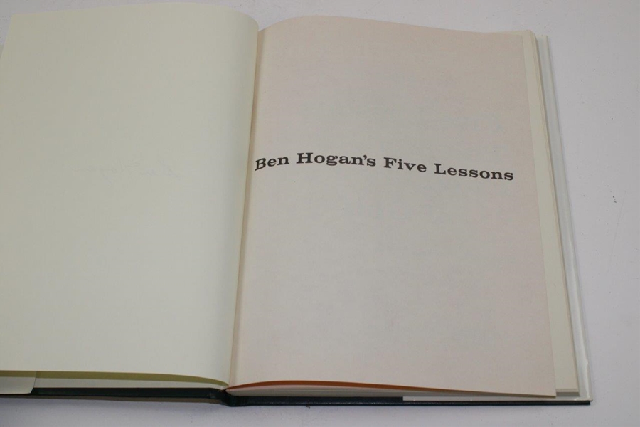 Ben Hogan Signed 1985 'Five Lessons: The Modern Fundamentls of Golf' Golf Book JSA ALOA