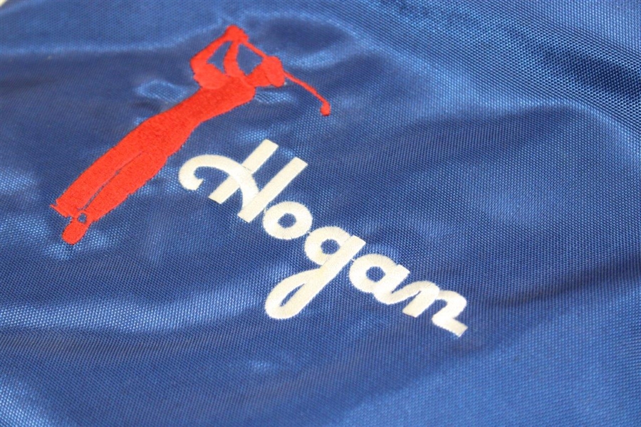 Hogan Co. Red & White Logo Blue Drawstring Shoe Bag