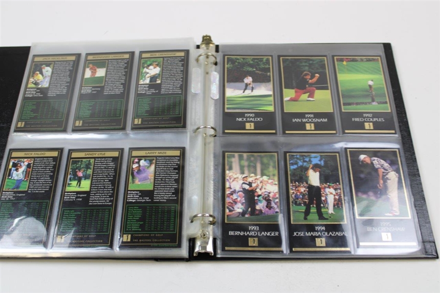Complete Set of 'Champions of Golf: The Masters Collection' Golf Cards in Binder - 1996