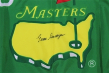 Gene Sarazen Signed 1994 Masters Tournament Emerald with Yellow Logo Screen Flag JSA ALOA