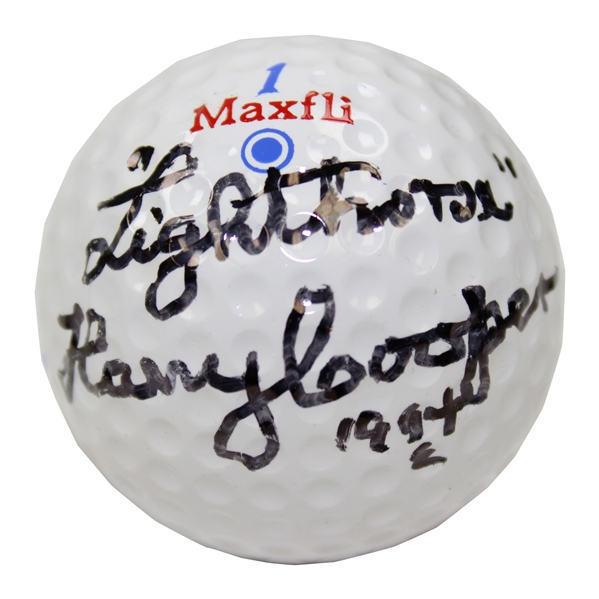 Lighthorse Harry Cooper Signed Dunlop Maxfli 1 Logo Golf Ball JSA ALOA
