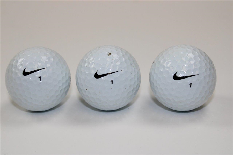 Three OneTW Nike 1 Logo PRACTICE Golf Balls