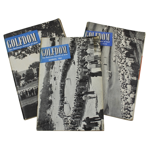 Golfdom Magazines from 1950 (January & May) & 1951 (March)