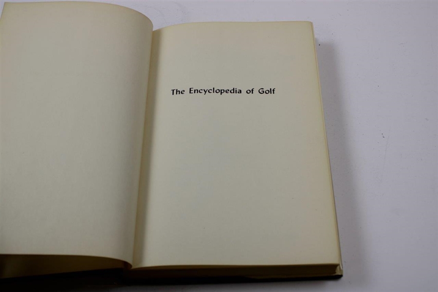 1958 'The Encyclopedia Of Golf Book' by Nevin H. Gibson with The Official All-Time Records