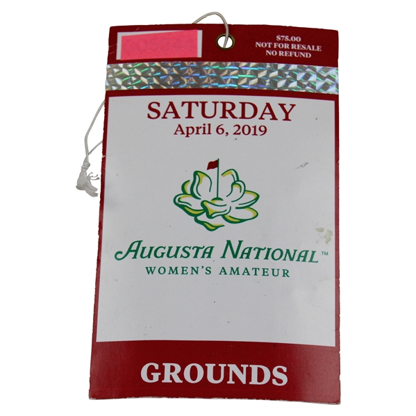 2019 Augusta National Women's Amateur Championship Saturday Ticket #G05844 - April 6th
