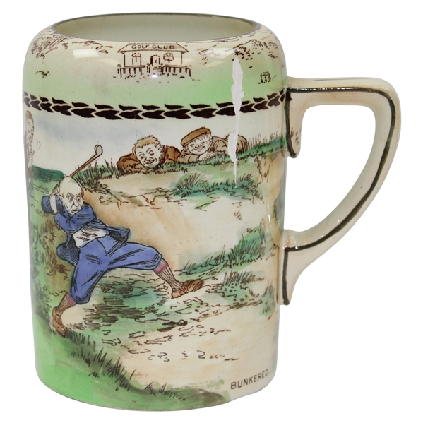 Vintage 'Bunkered & Stymied' Shelly Golfing Mug